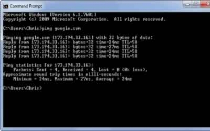 استفاده از دستور Ping و شناسایی دوربین مدار بسته